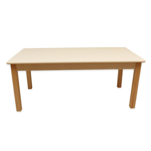 Large Rectangular Birch Table 130cm x 65cm, 3 - 5 Years (Seats 6 Children) Learning SPACE
