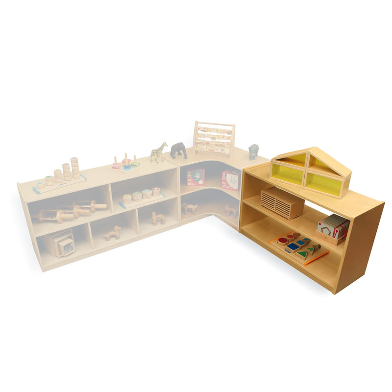 2 Shelf See Thru Unit, Learning SPACE