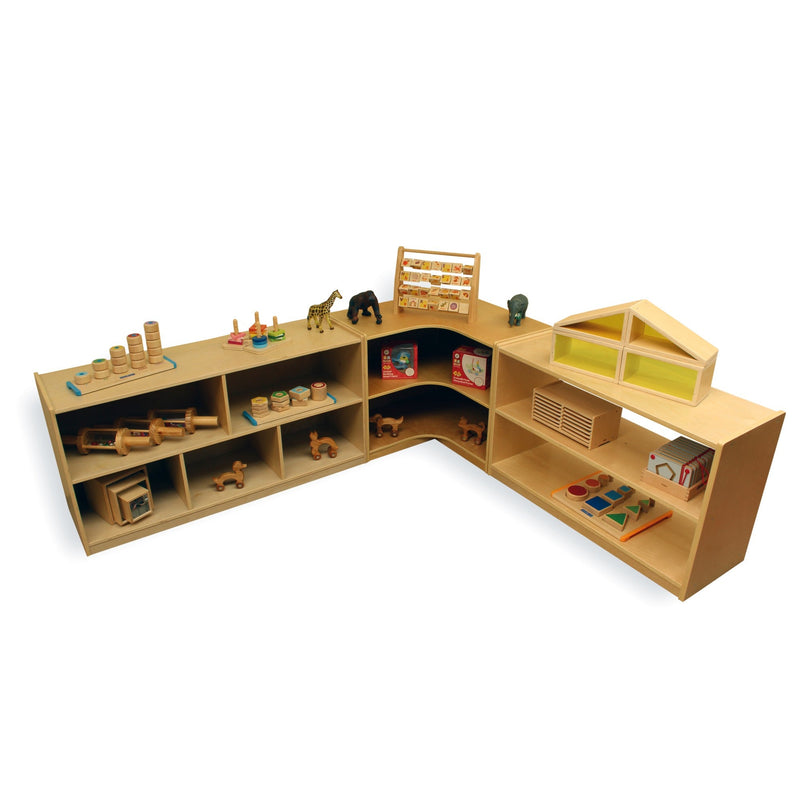 5 Cubby Storage Unit – L122 × D38 – H61 cm or H76 cm, Learning SPACE