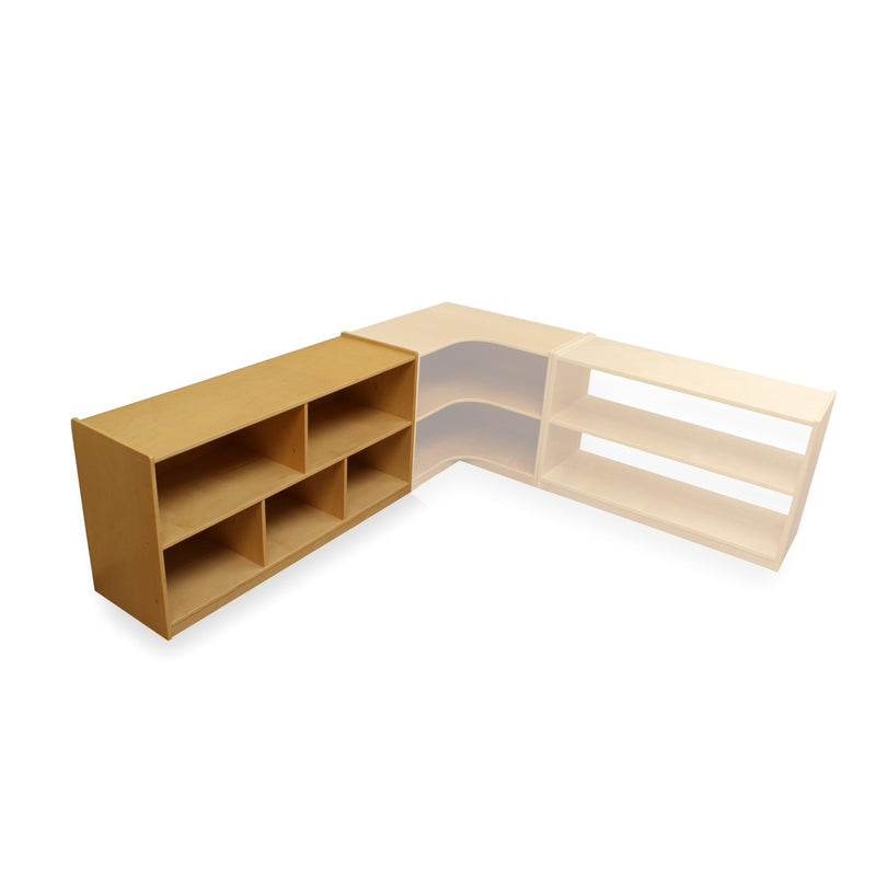 5 Cubby Storage Unit – L122 × D38 – H61 cm or H76 cm, 61cm High None Learning SPACE