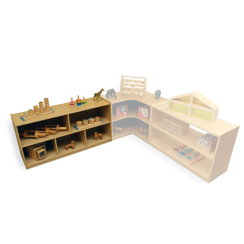 5 Cubby Storage Unit – L122 × D38 – H61 cm or H76 cm, Learning SPACE
