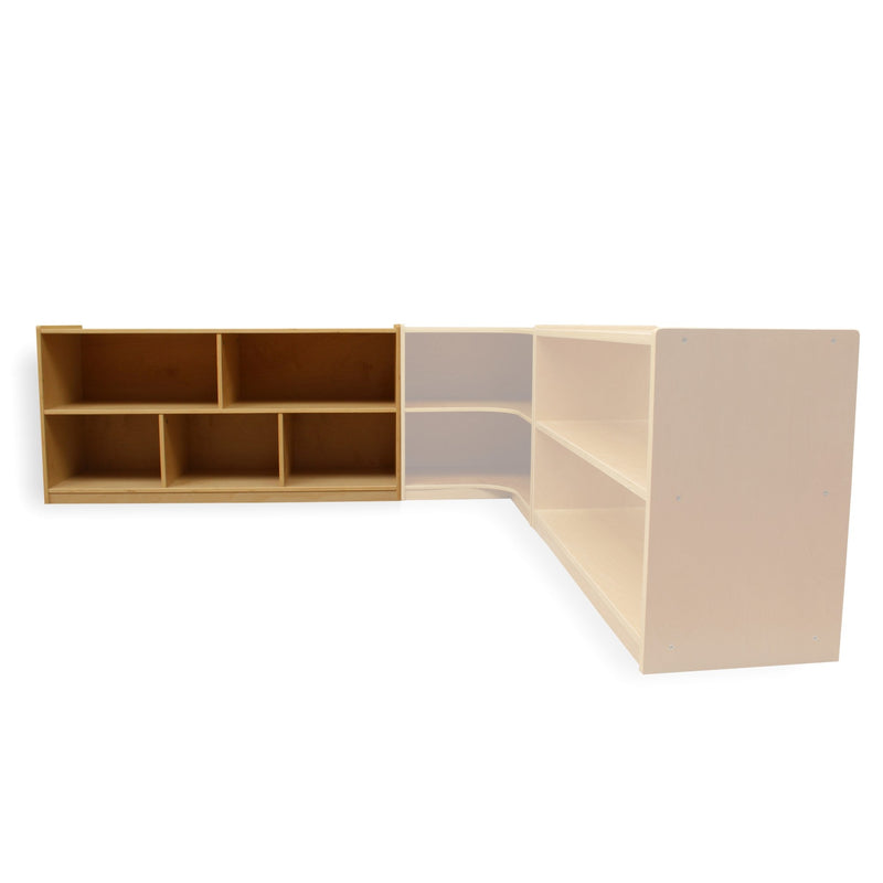 5 Cubby Storage Unit – L122 × D38 – H61 cm or H76 cm, Learning SPACE