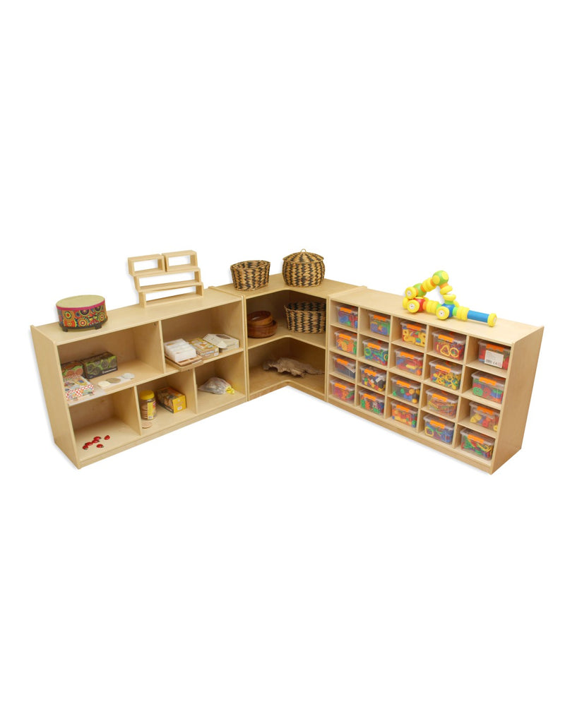 5 Cubby Storage Unit – L122 × D38 – H61 cm or H76 cm, Learning SPACE
