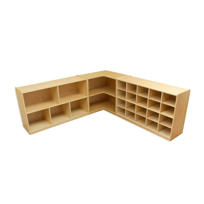 5 Cubby Storage Unit – L122 × D38 – H61 cm or H76 cm, Learning SPACE