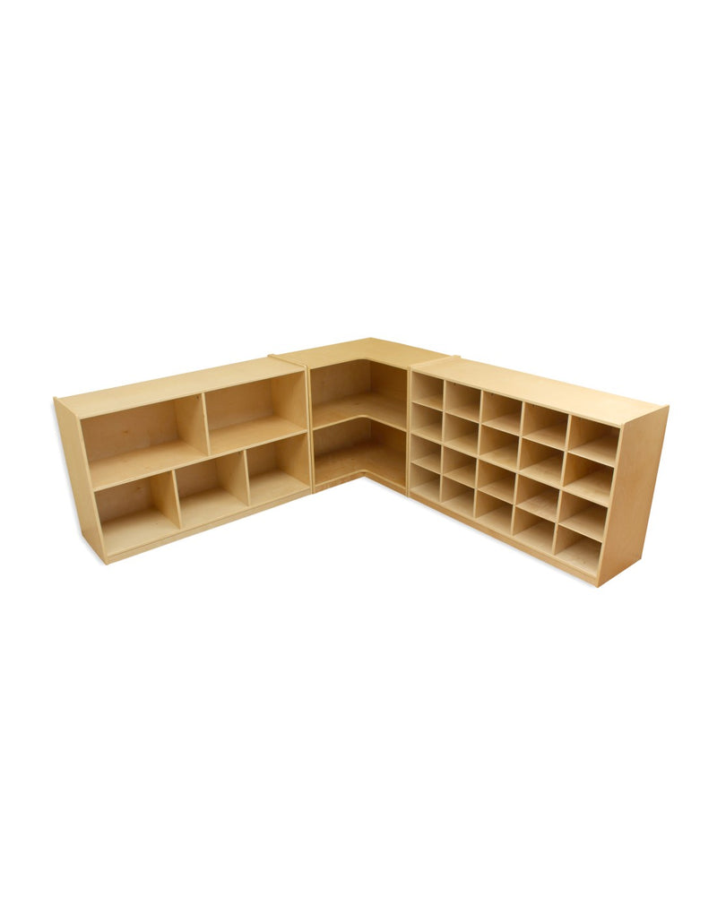 5 Cubby Storage Unit – L122 × D38 – H61 cm or H76 cm, Learning SPACE