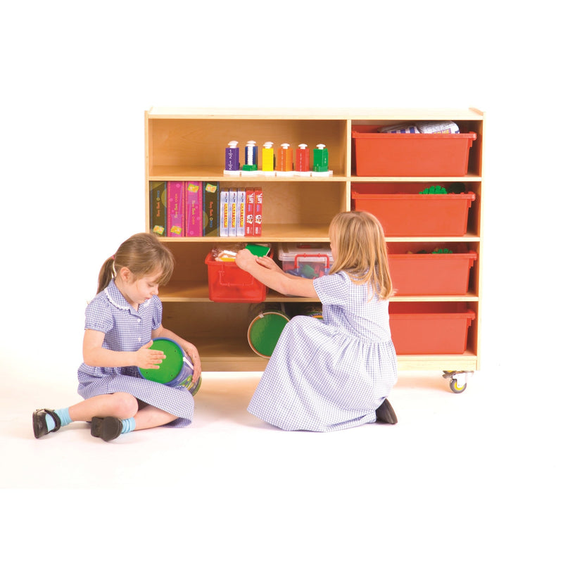 4 Shelf / 4 Cubby Unit Preschool/Afterschool, Learning SPACE