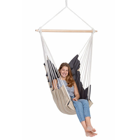 California Sand Hanging Chair-Hanging Chair-Amazonas,Brown,Cotton,Cream,Dropship,Hammock chair,Hanging Chair,Indoor,Single-Learning SPACE