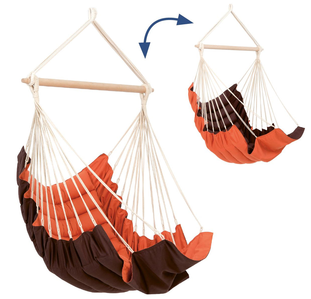 California Terracotta Hanging Chair-Hanging Chair-Amazonas,Brown,Cotton,Dropship,Hammock chair,Hanging Chair,Indoor,Orange,Single,Terracotta-Learning SPACE