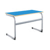 Cantilever Euro Tables: Double - 1200x600mm-Classroom Table, Metalliform, Rectangular, Table, Wellbeing Furniture-460mm (3-4 Years)-Blue-Learning SPACE