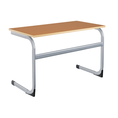 Cantilever Euro Tables: Large Double -1500x750mm-Classroom Table, Metalliform, Rectangular, Table, Wellbeing Furniture-460mm (3-4 Years)-Oak-Learning SPACE