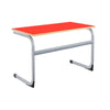 Cantilever Euro Tables: Large Double -1500x750mm-Classroom Table, Metalliform, Rectangular, Table, Wellbeing Furniture-460mm (3-4 Years)-Red-Learning SPACE