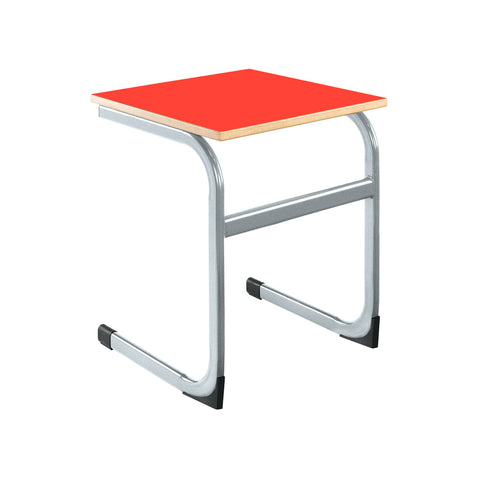 Cantilever Euro Tables: Square Single-Classroom Table, Metalliform, Square, Table, Wellbeing Furniture-460mm (3-4 Years)-Red-EUR-66-PS-460-RD-DP1-PSCH-Learning SPACE