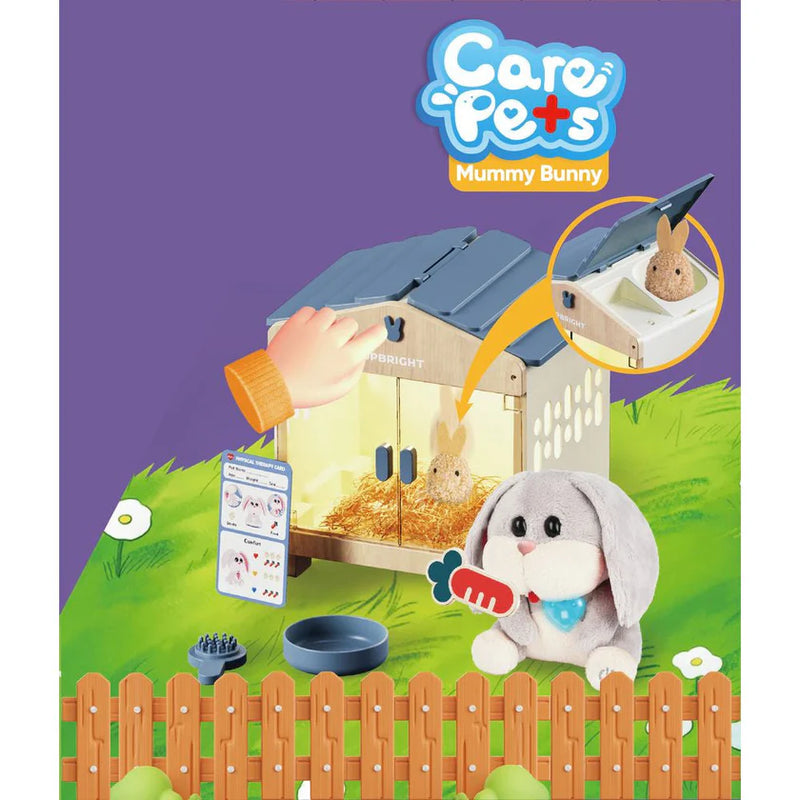 Care Pets - Mummy Bunny Interactive Cuddly Toy, Learning SPACE