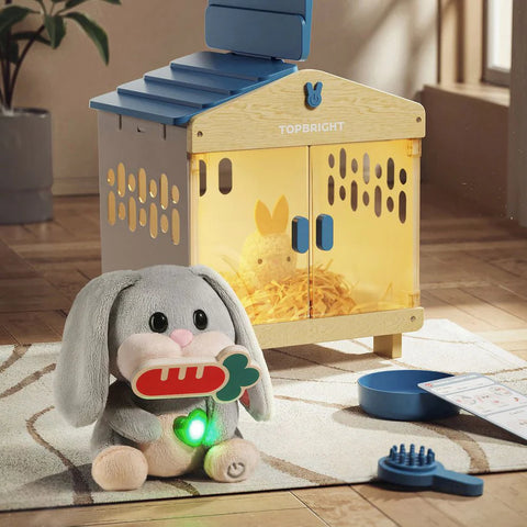 Care Pets - Mummy Bunny Interactive Cuddly Toy, Learning SPACE