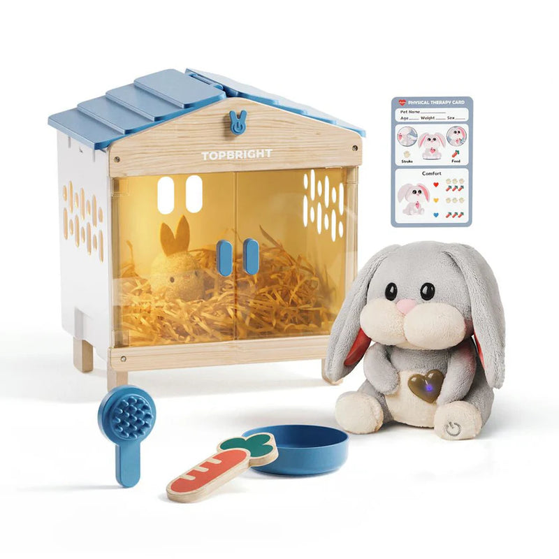 Care Pets - Mummy Bunny Interactive Cuddly Toy, Learning SPACE