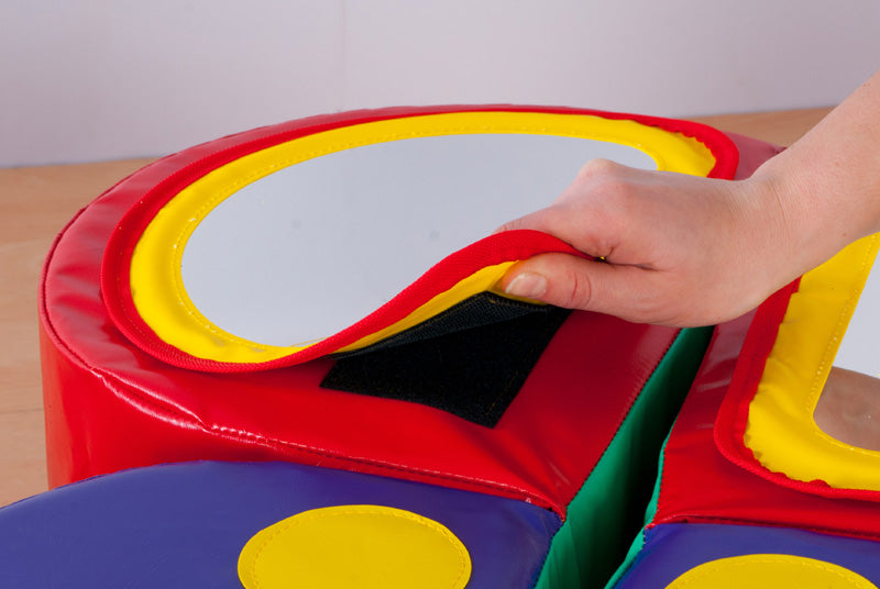 Caterpillar Mirror Bumps Soft Play Set, Multicolour Learning SPACE