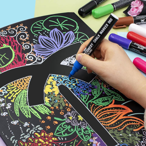 Chalk Pens – 10 Colour Liquid Chalk Marker Set-Drawing & Easels,Mark Making,Stationery-Learning SPACE