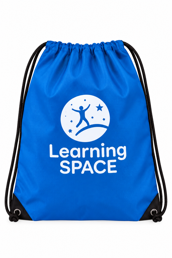 Learning SPACE Drawstring Tote Bag, Learning SPACE