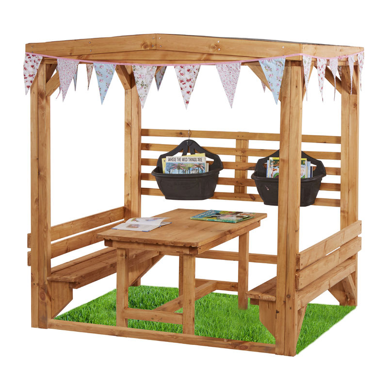 Chatty Shelter With Table & Benches Ks2-Cosy Direct, Outdoor Furniture, Picnic Table, Seating-Learning SPACE