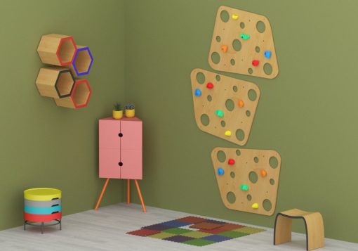 Cheese Shaped Indoor Climbing Wall, Learning SPACE