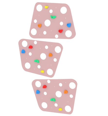 Cheese Shaped Indoor Climbing Wall-Additional Need,Gross Motor and Balance Skills,Helps With,Sensory Climbing Equipment,Strength & Co-Ordination-Pink-DSKMCHEESE-PK-Learning SPACE