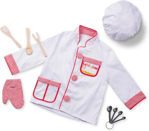 Chef Role Play Costume Set-Dress Up Costumes & Masks, Gifts For 2-3 Years Old, Gifts for 5-7 Years Old, Halloween, Imaginative Play, Kitchens & Shops & School, Play Kitchen Accessories, Puppets & Theatres & Story Sets, Role Play, Seasons, Stock-Learning SPACE