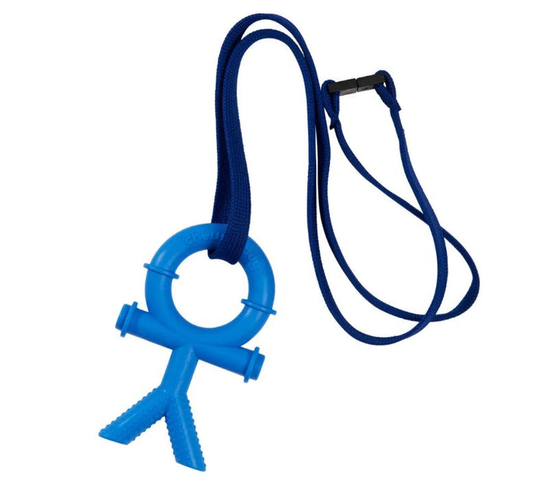 Chewbuddy™ Stickman Chew with Lanyard, Blue Learning SPACE
