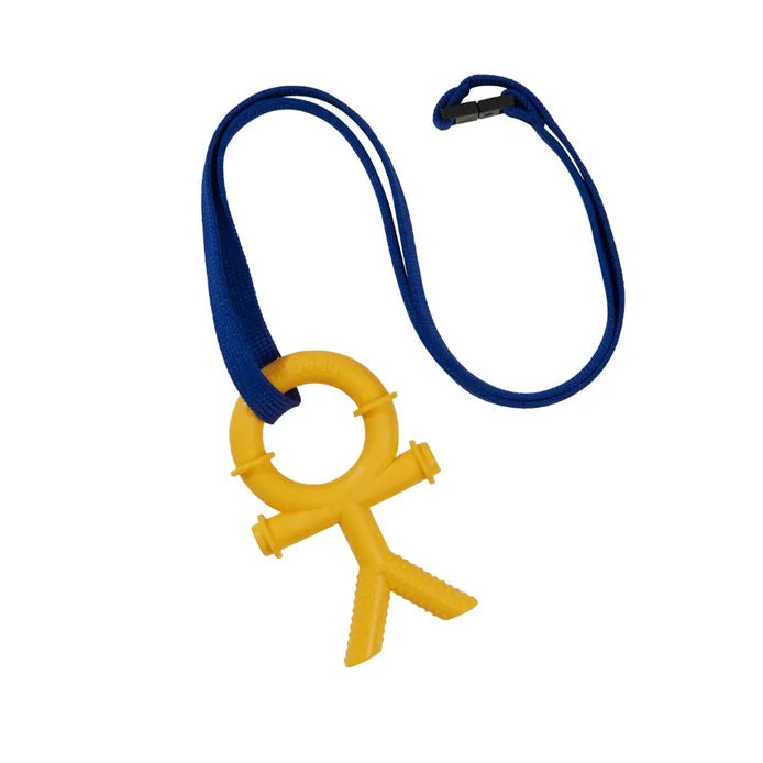 Chewbuddy™ Stickman Chew with Lanyard, Yellow (Tuff) Learning SPACE
