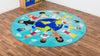 Children of the World™ 2m Carpet - Teal-Educational Carpet, Kit For Kids, Mats & Rugs, Multi-Colour, Round, Rugs, Wellbeing Furniture, World & Nature-Learning SPACE