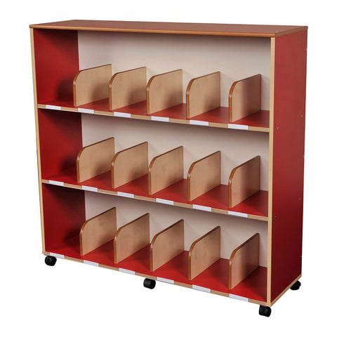 Children's Drywipe Bookcase-Bookcases, Classroom Furniture, Furniture, Profile Education, Wellbeing Furniture-Red-Learning SPACE