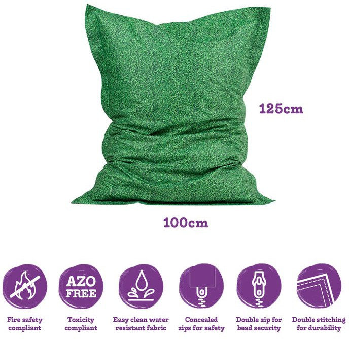 Children's Grass Floor Cushion Bean Bag, Learning SPACE
