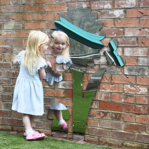 Children's Plastic Safety Mirrors - Garden Flower Set 4, Learning SPACE