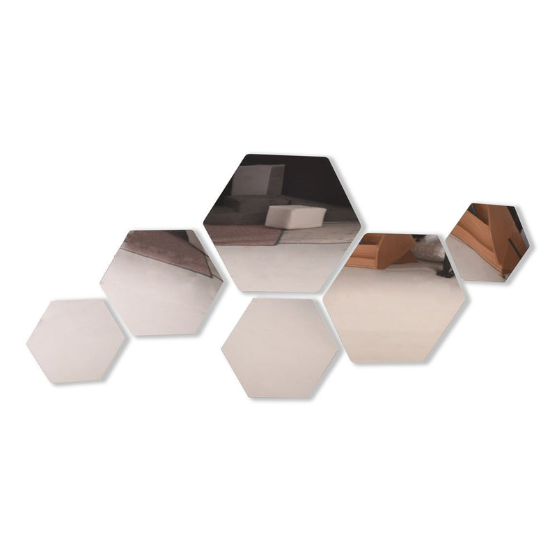 Children's Plastic Safety Mirrors - Hexagon Set 6, Learning SPACE