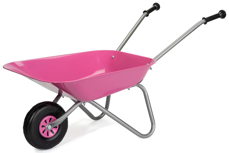 Child’s Metal Toy Wheelbarrow - Pink, Green or Blue, Pink Learning SPACE