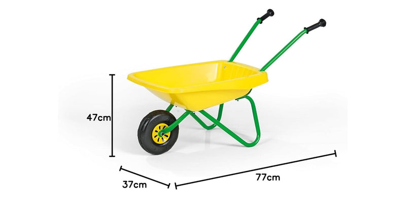 Child's Yellow and Green Metal & Plastic Wheelbarrow, Learning SPACE