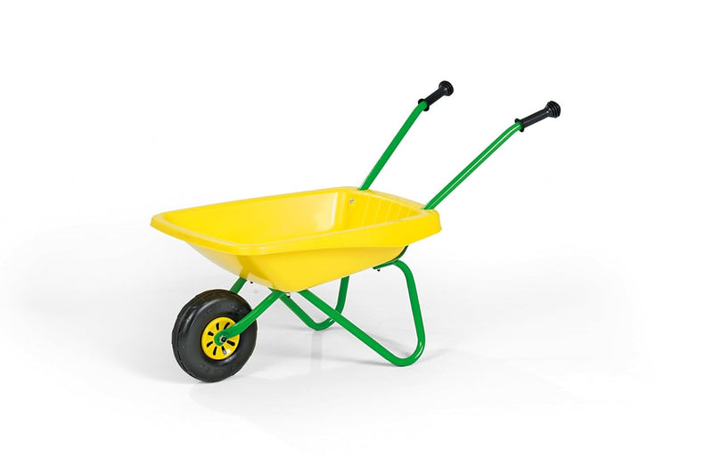Child's Yellow and Green Metal & Plastic Wheelbarrow, Learning SPACE
