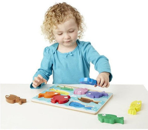 Chunky Puzzle - Fish Colours-Baby Maths, Down Syndrome, Early Years Maths, Primary Maths, Sound. Peg & Inset Puzzles, Stock, Underwater Sensory Room-Learning SPACE