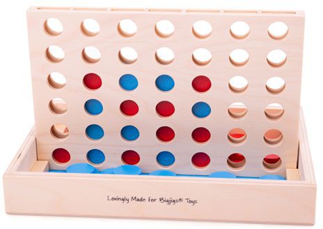 Classic Wooden Four in a Row Game, Learning SPACE