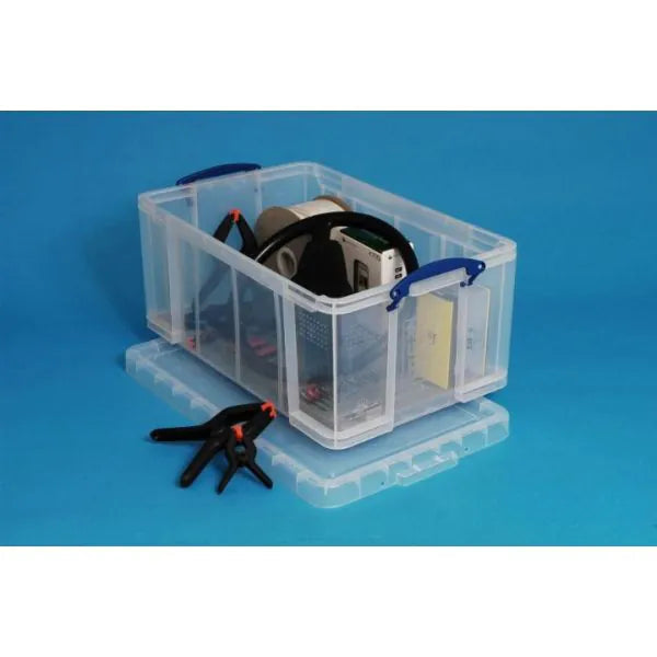 Clear Box 50 Litres With Lid (1Pk)-Cosy Direct,Discontinued,Storage,Storage Bins & Baskets,Wellbeing Furniture-Learning SPACE