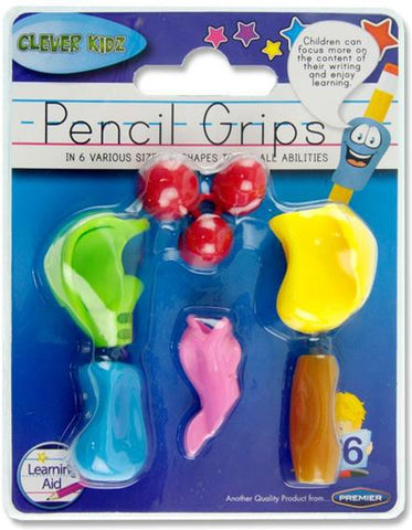 Clever Kids 6 Assorted Pencil Grips-Additional Need,Baby Arts & Crafts,Back To School,Clever Kidz,Dyslexia,Early Arts & Crafts,Fine Motor Skills,Handwriting,Helps With,Neuro Diversity,Pocket money,Primary Arts & Crafts,Primary Literacy,Seasons,Stationery,Stock-Learning SPACE