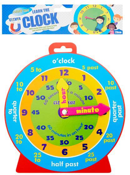 Clever Kidz Magnetic Clever Clock, Learning SPACE