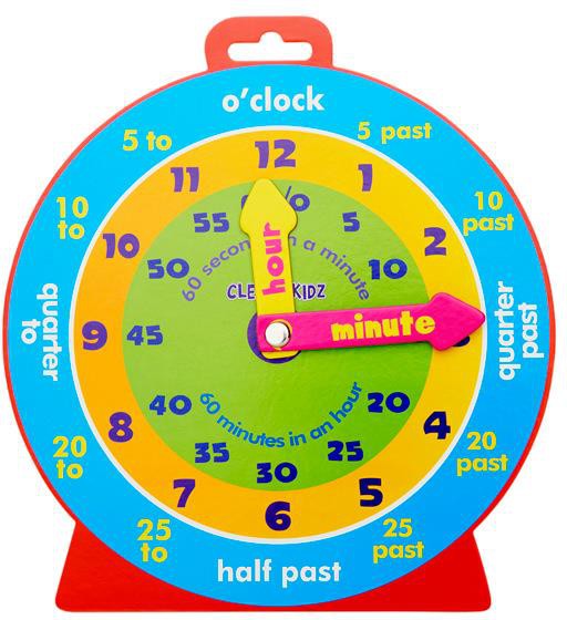 Clever Kidz Magnetic Clever Clock, Learning SPACE