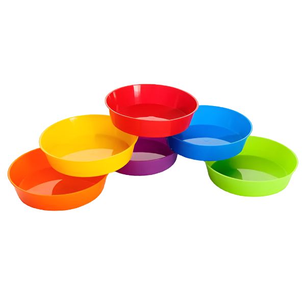 Clever Kidz Pkt.6 Sorting Bowls Round - Asst Colours, Learning SPACE