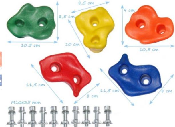 Climbing Holds – Colourful (Set of 5), Learning SPACE