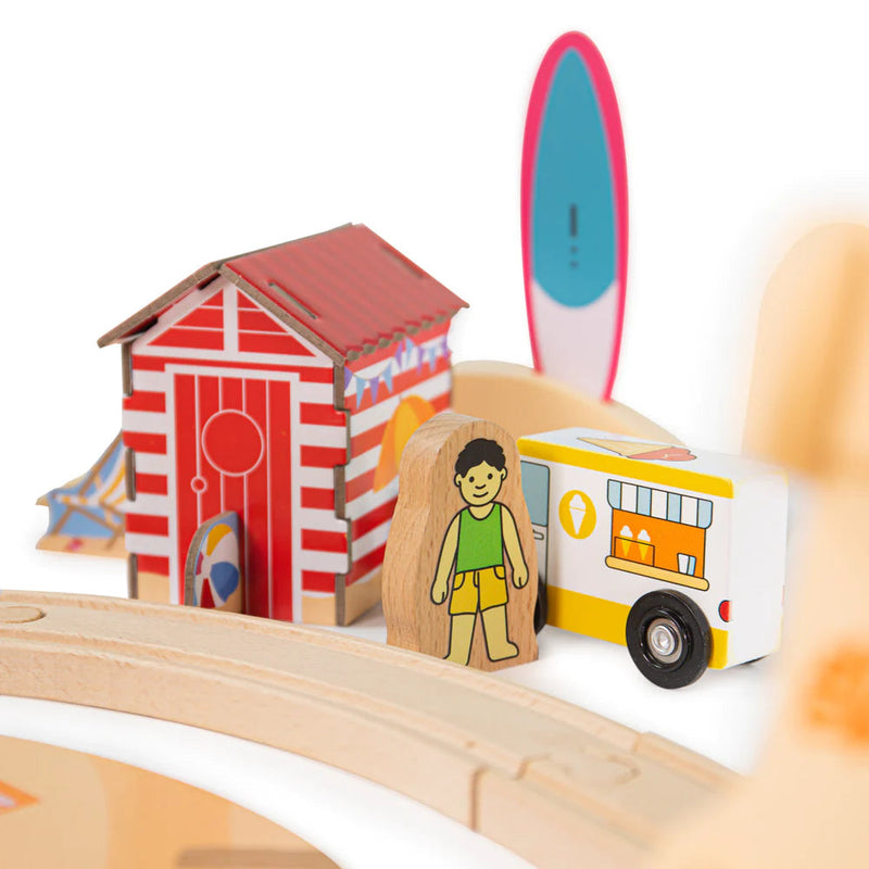 Coastal Clean up Wooden Train Set, Learning SPACE
