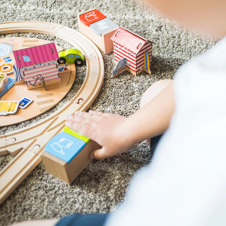 Coastal Clean up Wooden Train Set, Learning SPACE