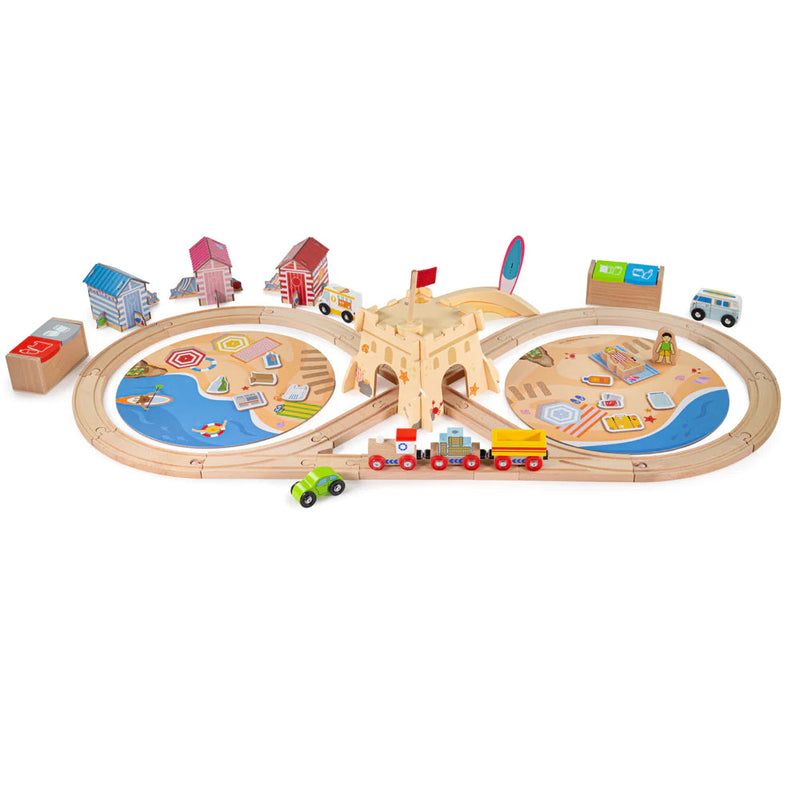 Coastal Clean up Wooden Train Set, Learning SPACE