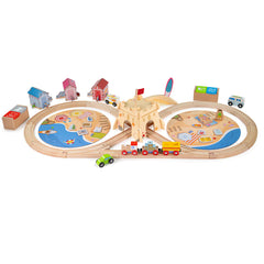 Coastal Clean up Wooden Train Set-Bigjigs Rail,Bigjigs Toys,Gifts For 3-5 Years Old,SCOTEXCEL,Train,Wooden Toys-Learning SPACE