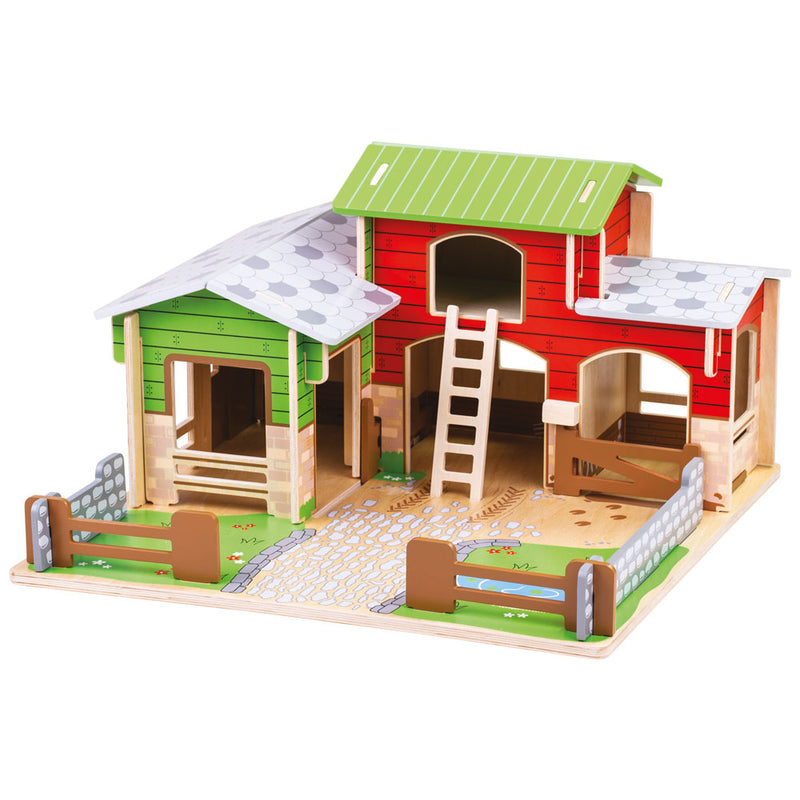 Cobblestone Farm - Wooden Toy Farm, Learning SPACE