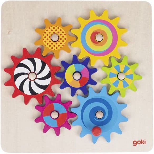 Cogwheel Fun Board-Additional Need,AllSensory,Down Syndrome,Early years Games & Toys,Early Years Sensory Play,Fine Motor Skills,Gifts For 3-5 Years Old,Goki Toys,Helps With,Primary Games & Toys,Stock-Learning SPACE